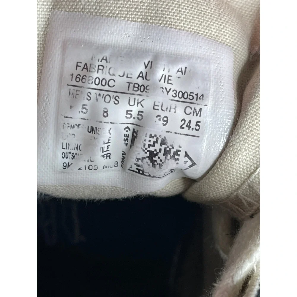 Converse Run Star Hike High Top Black White Platform Sneakers 166800C M6.5 W8 - Picture 7 of 7